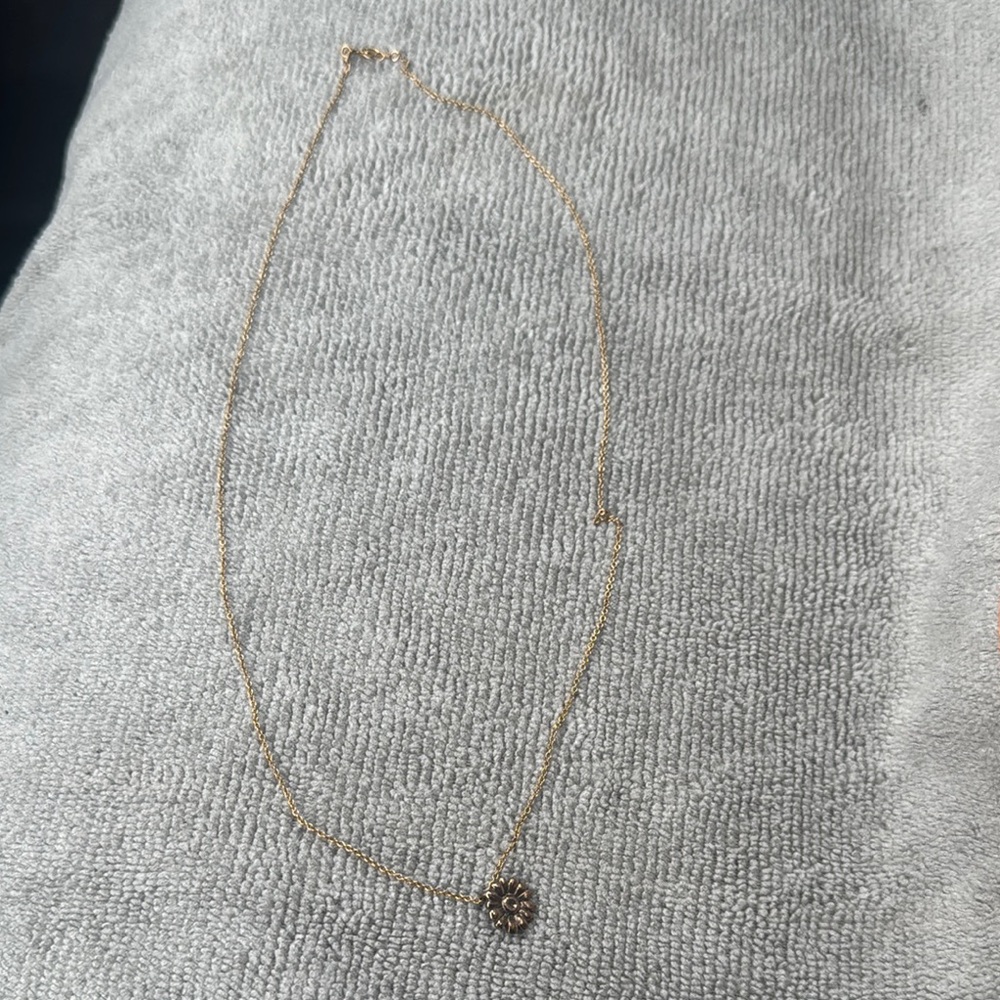 Vintage 14 Karat Solid Gold Dainty Necklace with Minimalist Charm